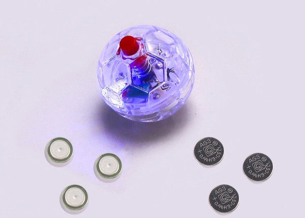 JUGUETE PELOTA TRANSPARENTE CON LUZ PARPADEANTE