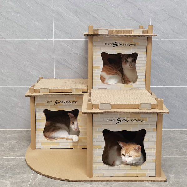 RASCADOR PARA GATOS ESQUINERO DE 2 PISOS