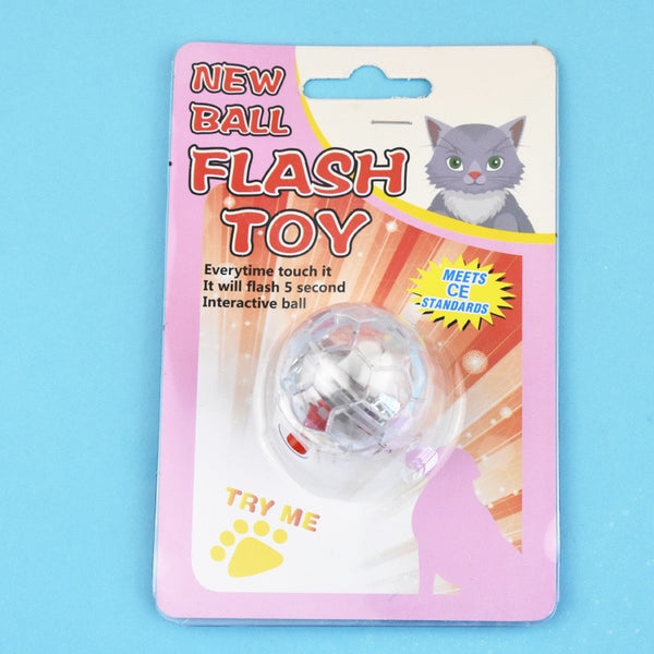 JUGUETE PELOTA TRANSPARENTE CON LUZ PARPADEANTE