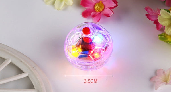 JUGUETE PELOTA TRANSPARENTE CON LUZ PARPADEANTE