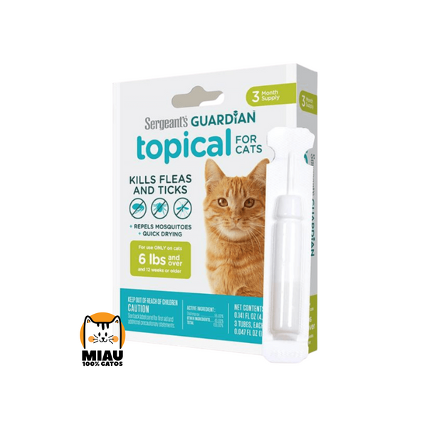 Antipulgas y Repelente Seargent's Guardian para gatos