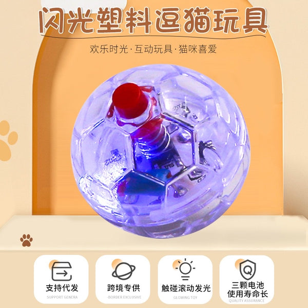 JUGUETE PELOTA TRANSPARENTE CON LUZ PARPADEANTE