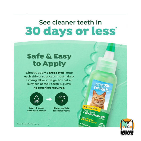 TROPICLEAN GEL DENTAL REMOVEDOR DE PLACA DENTAL PARA GATOS 59 ML