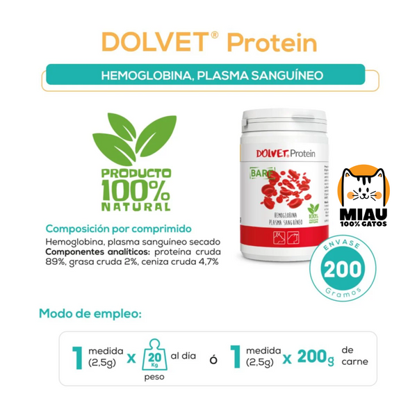 DOLVET PROTEIN X 200GR – SUPLEMENTO PERROS Y GATOS
