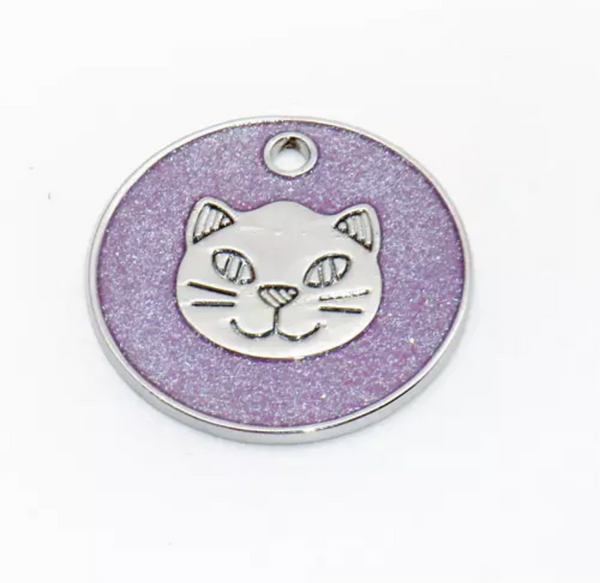 PLACA CARA DE GATO 2.5 CM GLITTER