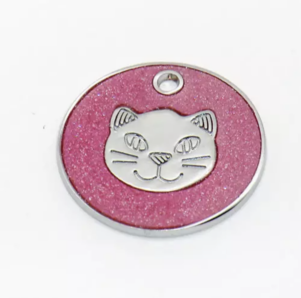 PLACA CARA DE GATO 2.5 CM GLITTER