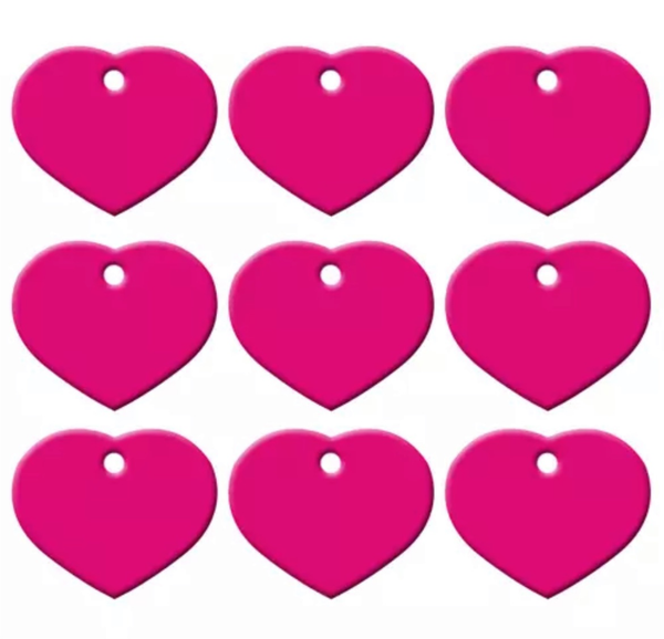 PLACA CORAZÓN ALUMINIO ANODIZADO