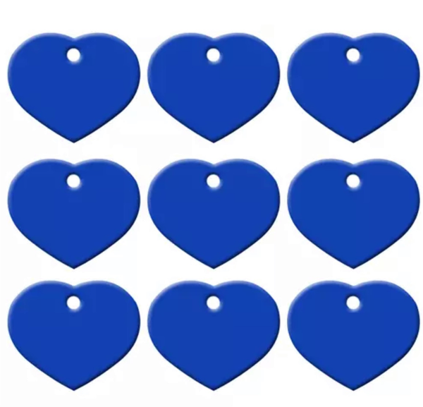 PLACA CORAZÓN ALUMINIO ANODIZADO