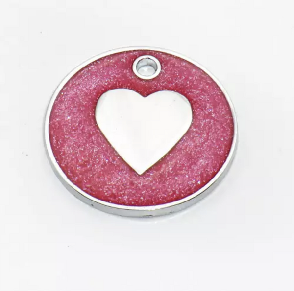 PLACA CORAZÓN GLITTER 2.5 CM