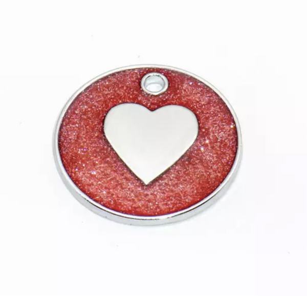 PLACA CORAZÓN GLITTER 2.5 CM