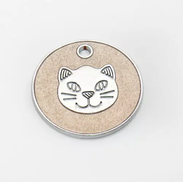 PLACA CARA DE GATO 2.5 CM GLITTER