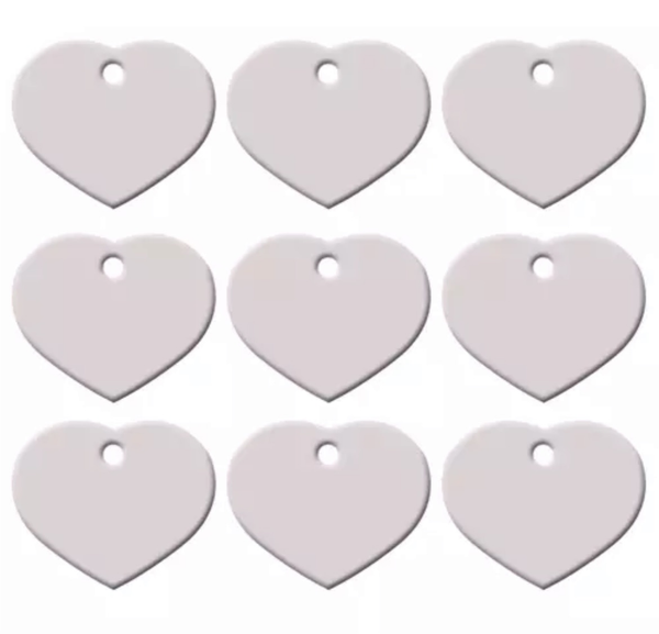 PLACA CORAZÓN ALUMINIO ANODIZADO