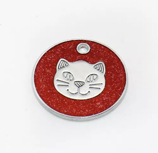 PLACA CARA DE GATO 2.5 CM GLITTER