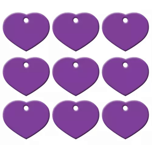 PLACA CORAZÓN ALUMINIO ANODIZADO