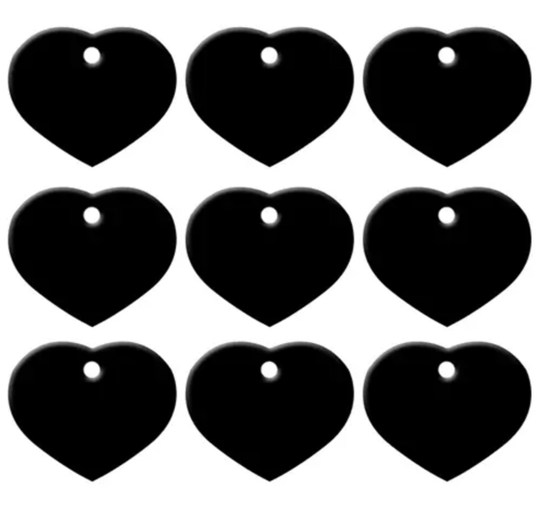 PLACA CORAZÓN ALUMINIO ANODIZADO