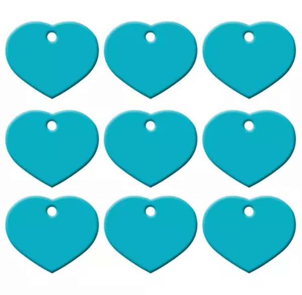 PLACA CORAZÓN ALUMINIO ANODIZADO