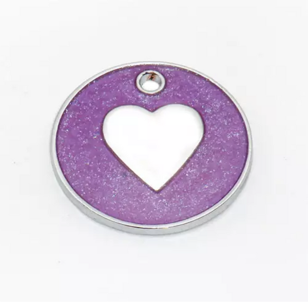 PLACA CORAZÓN GLITTER 2.5 CM
