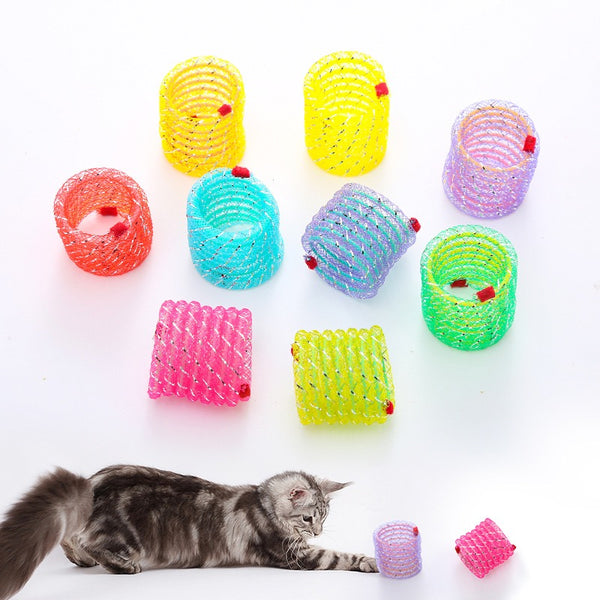 JUGUETE RESORTES GLITTER PARA GATO X 2 UND