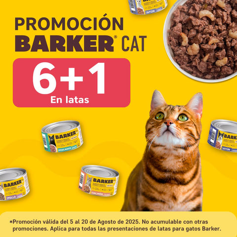 PROMO 6+1 LATAS BARKER GATO