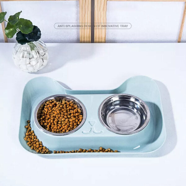 COMEDERO DOBLE ANTI HORMIGAS PARA GATOS