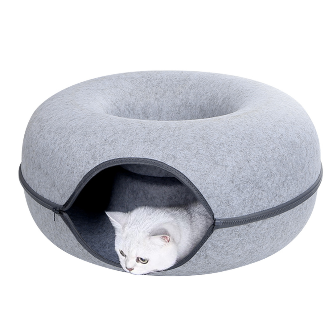 CAMA TÚNEL FIELTRO PARA GATOS