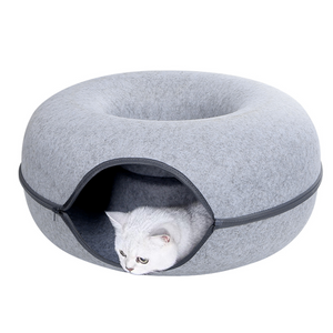 CAMA TÚNEL FIELTRO PARA GATOS