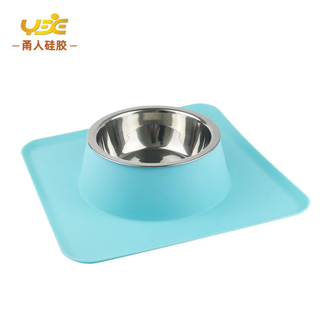 PLATO ACERO CON MAT DE SILICONA INDIVIDUAL