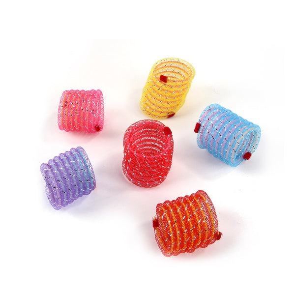 JUGUETE RESORTES GLITTER PARA GATO X 2 UND