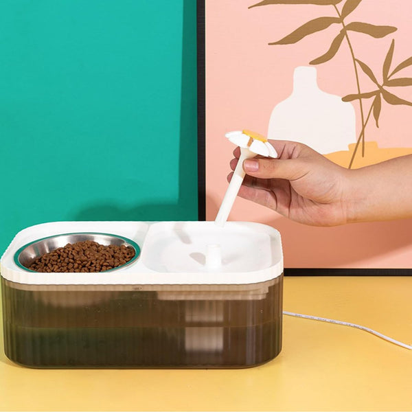 FUENTE DE AGUA DOBLE CON CAÍDA DE FLOR