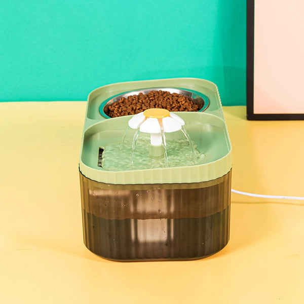 FUENTE DE AGUA DOBLE CON CAÍDA DE FLOR