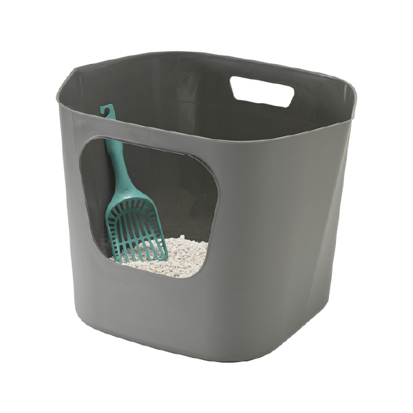 ARENERO MODERNA LOTUS GRIS CON PALA - ABIERTO BORDES ALTOS