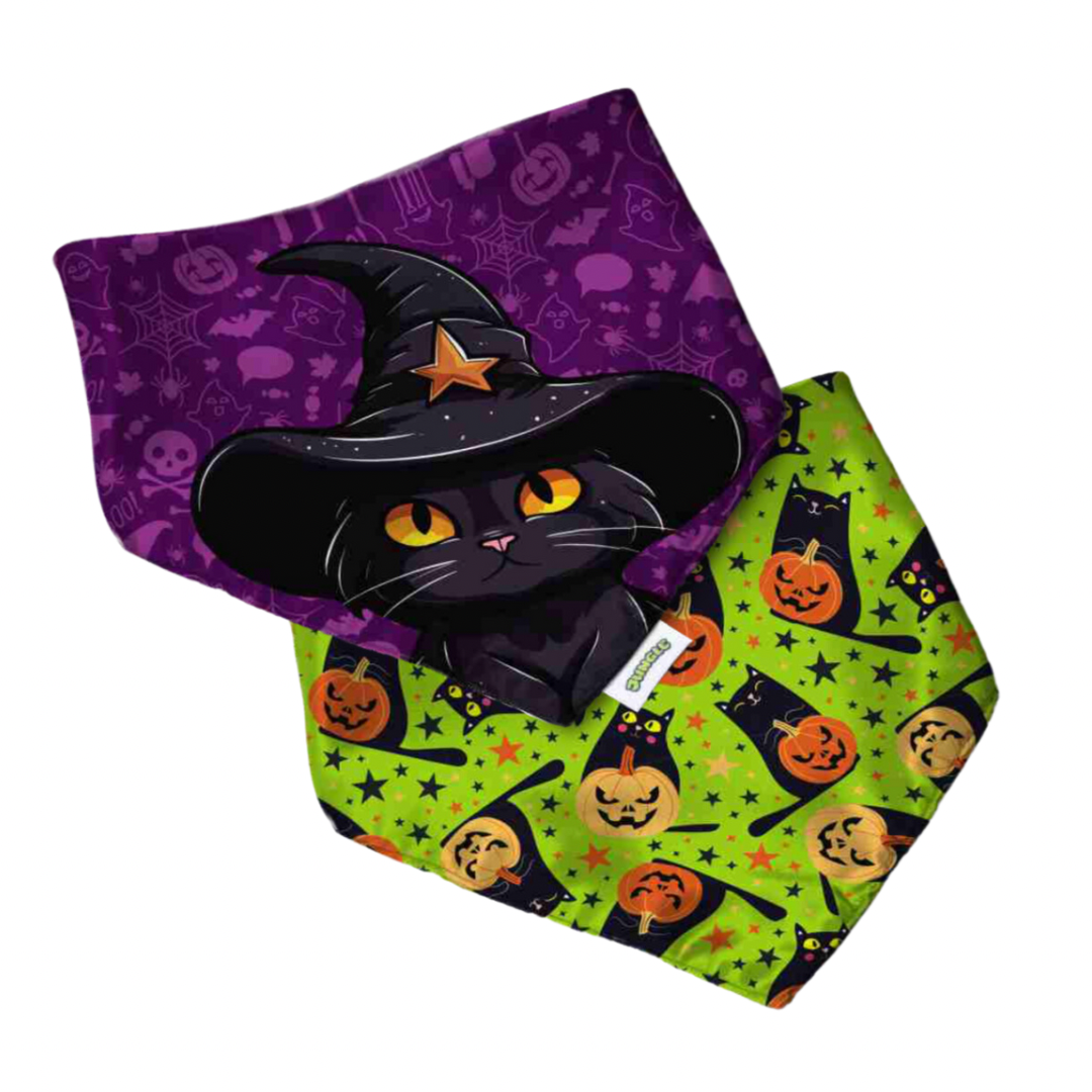 BANDANA HALLOWEEN REVERSIBLE CAT WITCH