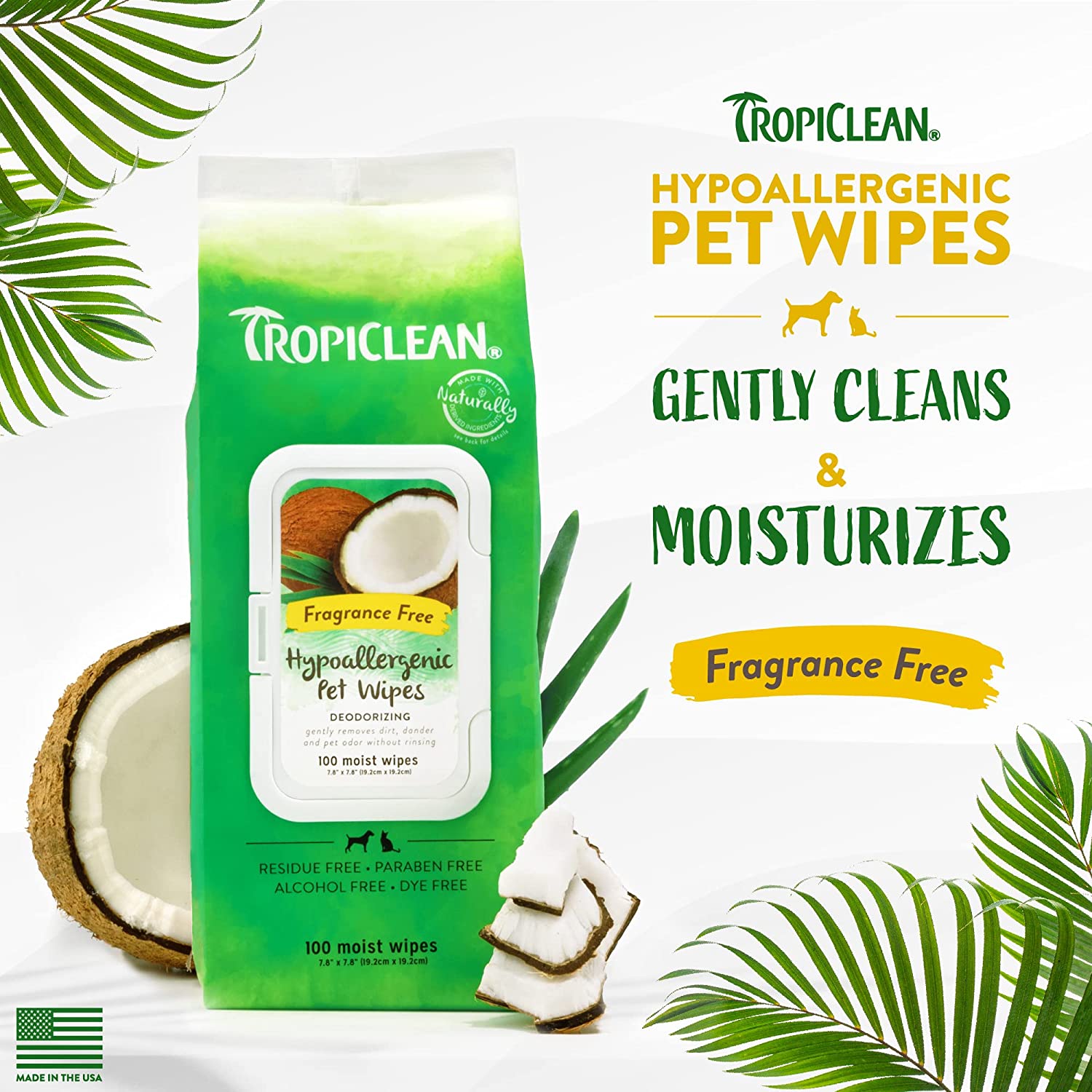 TOALLITAS HÚMEDAS PARA GATOS TROPICELAN