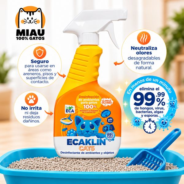 ECAKLIN CATS DESINFECTANTE DE ARENEROS