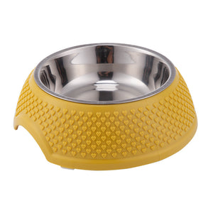 PLATO CORAZON ANTIDESLIZANTE CON BOWL DE ACERO