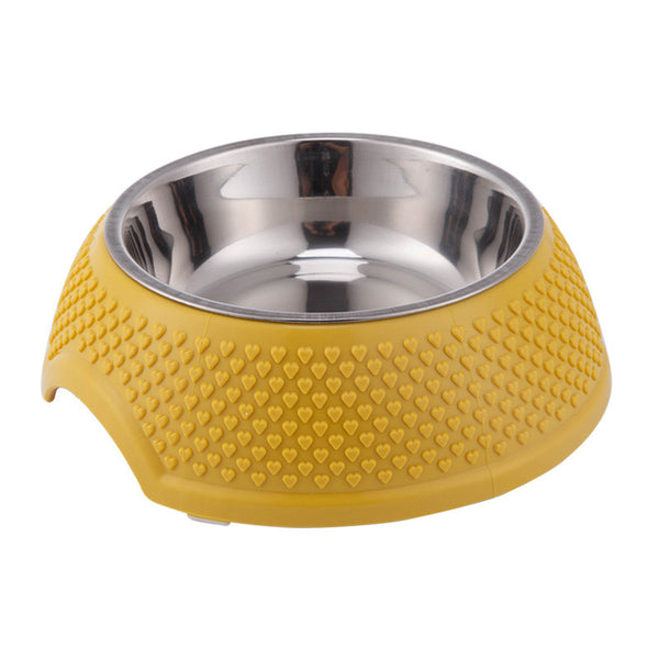 PLATO CORAZON ANTIDESLIZANTE CON BOWL DE ACERO