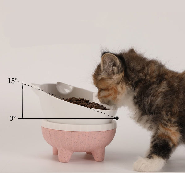 PLATO COMEDERO ELEVADO CUTE KITTY