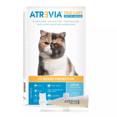 ATREVIA TRIO CATS MEDIUM (2.9 – 6.25 KG) X1 PIPETA