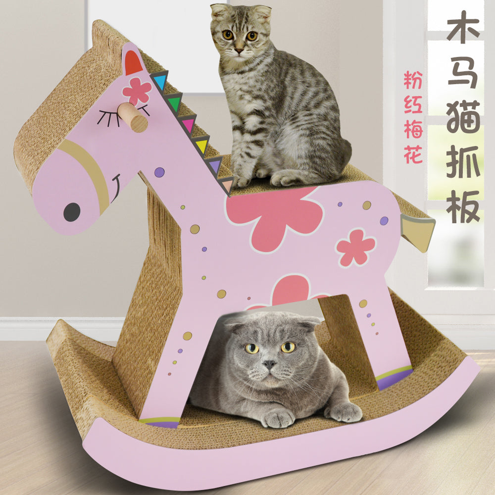RASCADOR PARA GATOS CABALLITO MECEDORA