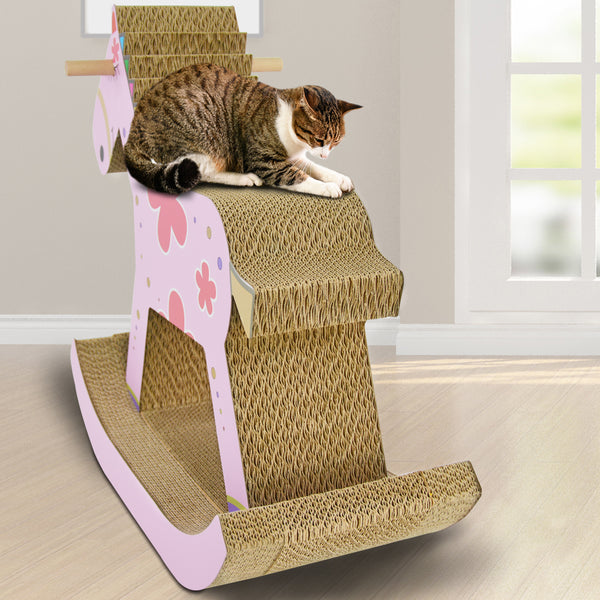 RASCADOR PARA GATOS CABALLITO MECEDORA