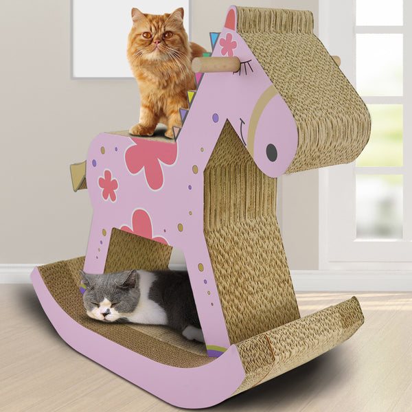 RASCADOR PARA GATOS CABALLITO MECEDORA