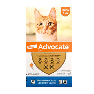 PIPETA ANTIPULGAS PARA GATOS ADVOCATE 4KG