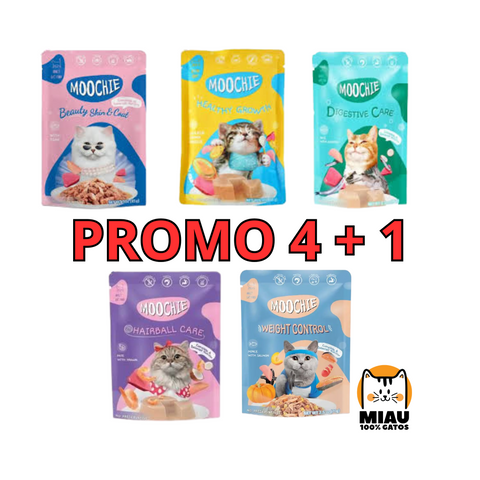 PROMO MOOCHIE 4 + 1 GRATIS SACHETS GATOS