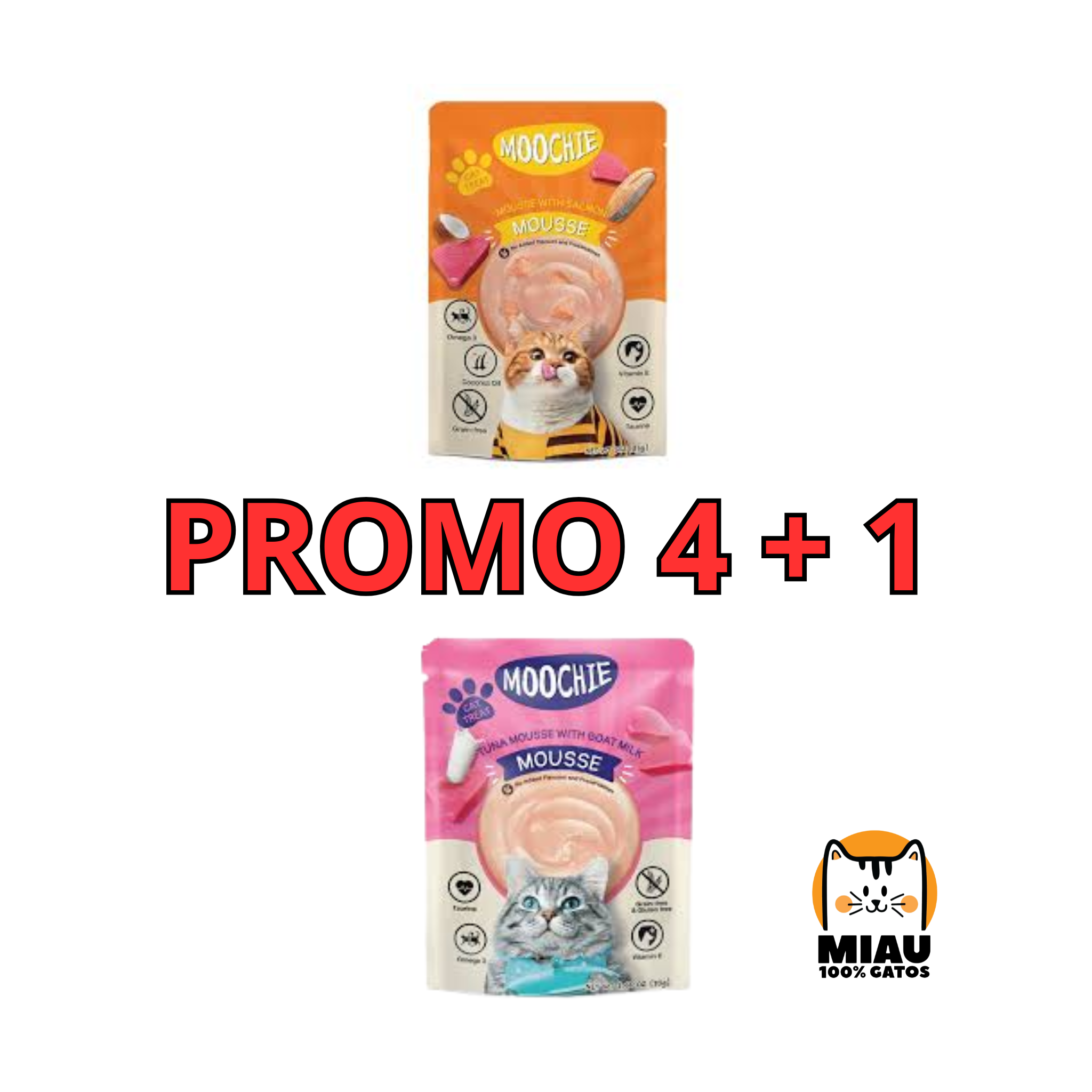 PROMO MOOCHIE MOUSSE 4 + 1 GRATIS
