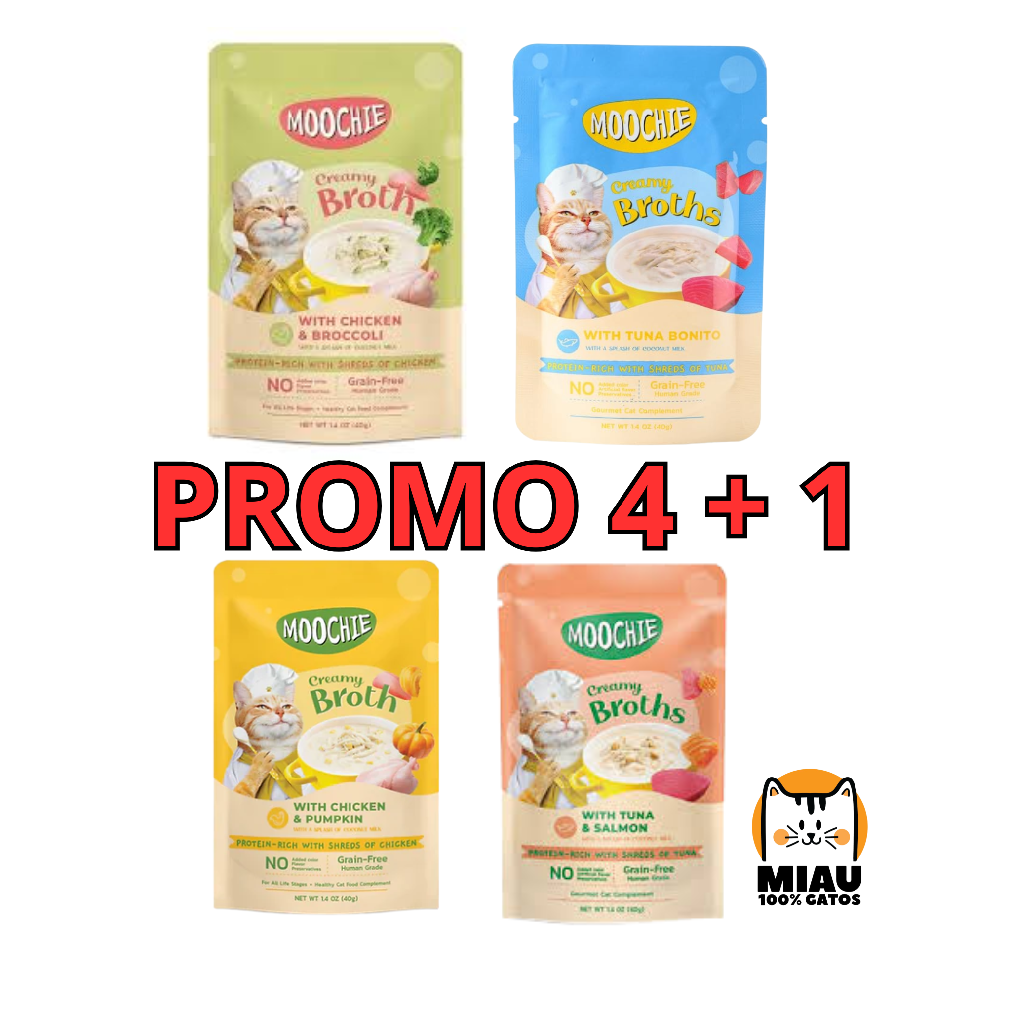 PROMO SOPITAS MOOCHIE 4 + 1 GRATIS