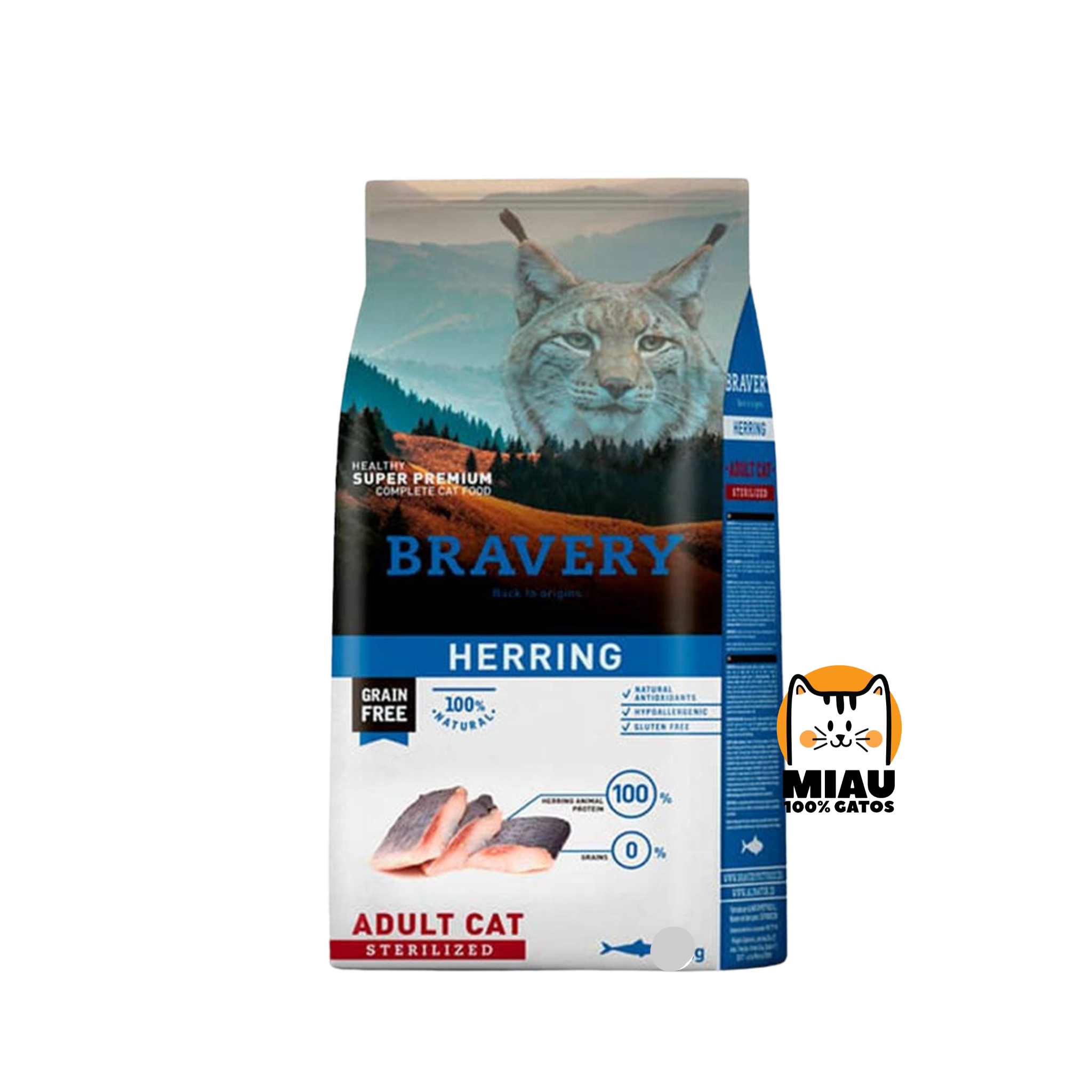BRAVERY HERRING GATO ESTERILIZADO 2KG