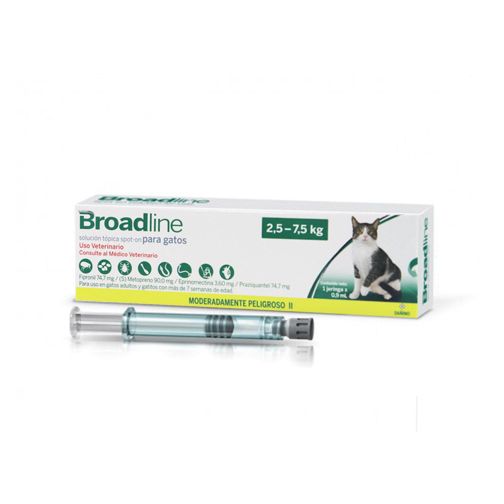 ANTIPULGAS BROADLINE GATO LARGE 2.5 a 7.5 KG