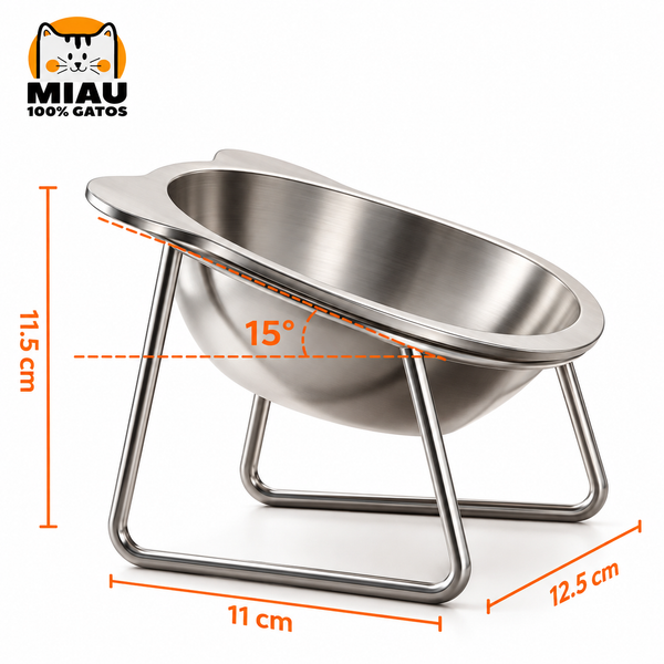 PLATO ACERO INOXIDABLE ELEVADO