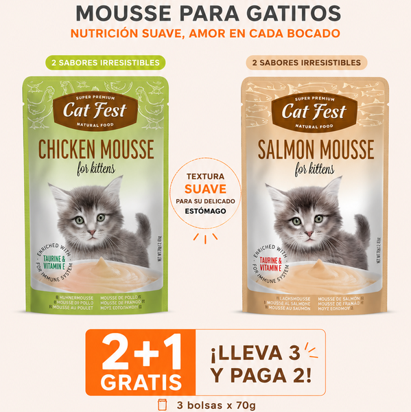 PROMO 2 + 1 CAT FEST SOBRES X 70 GR