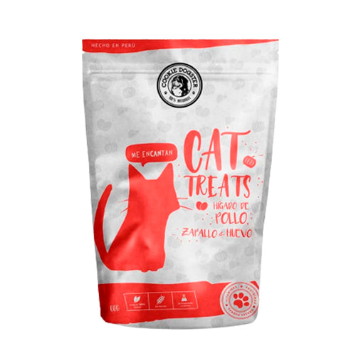 COOKIE DOGSTER TREATS PARA GATO DE HÍGADO DE POLLO, ZAPALLO Y HUEVO 60GR
